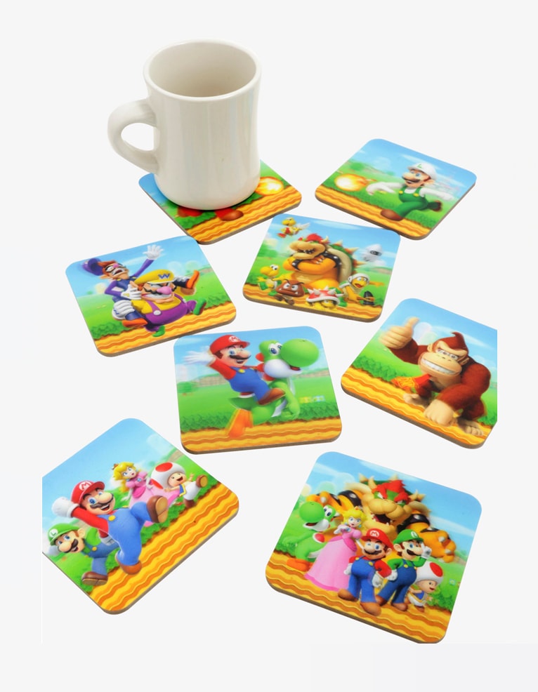 gadżet podkładki pod kubek super mario 3d / 3d coasters.