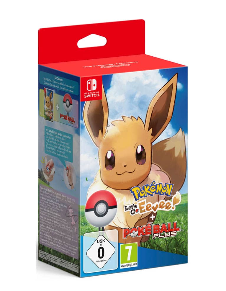 gra nintendo switch pokemon let's go, eevee! edycja limitowana z pokeball plus.