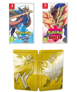 gra nintendo switch pokemon shield and sword dual pack + figurka + dlc.