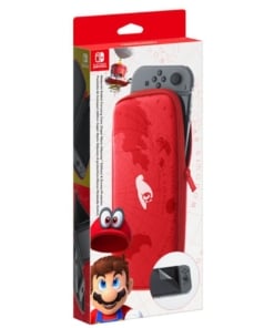 oficjalne etui (pokrowiec) super mario odyssey oraz folia na konsolę nintendo switch.