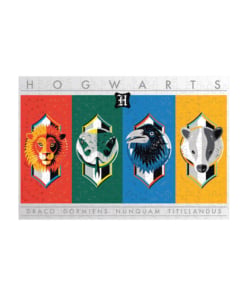gadżet puzzle harry potter house crests / herby