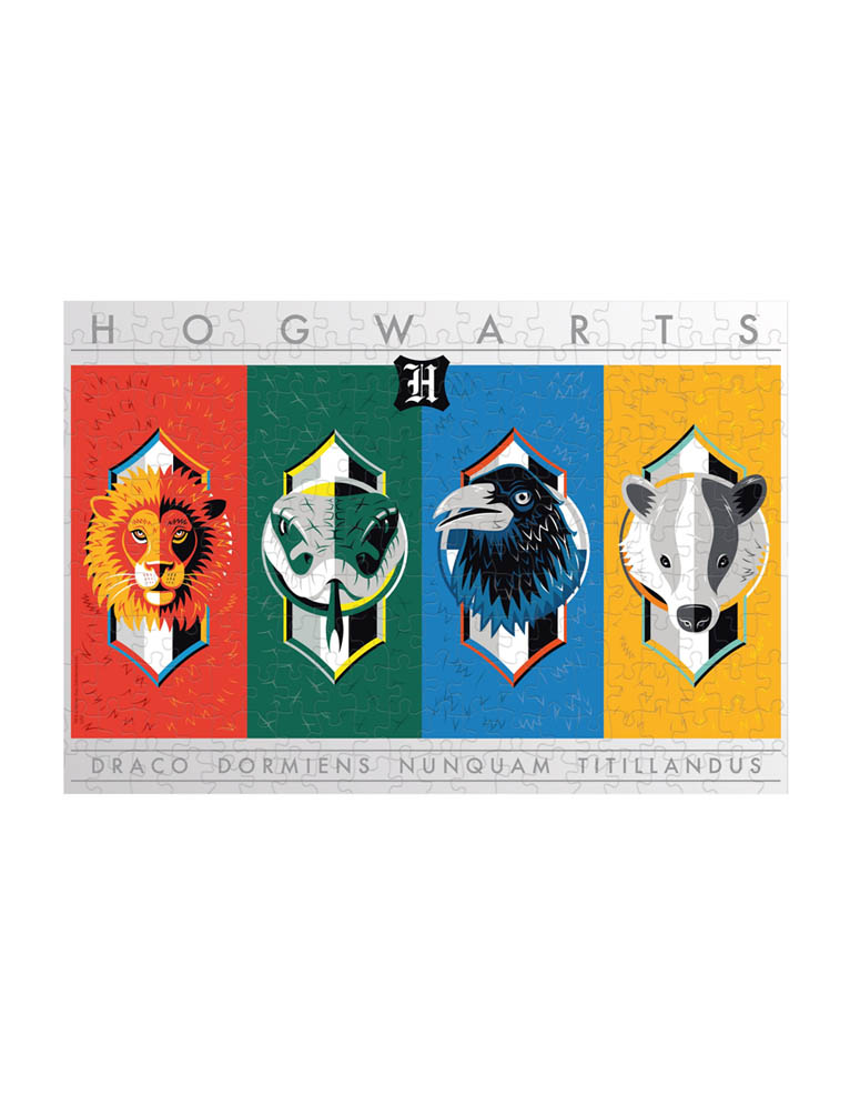 gadżet puzzle harry potter house crests / herby