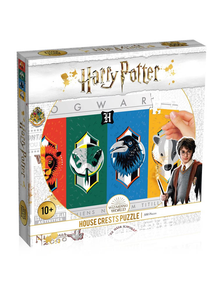 gadżet puzzle harry potter house crests / herby