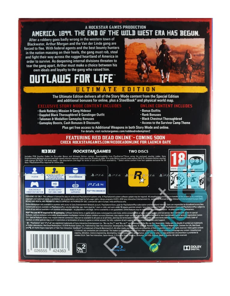 gra ps4 red dead redemption 2 ultimate edition