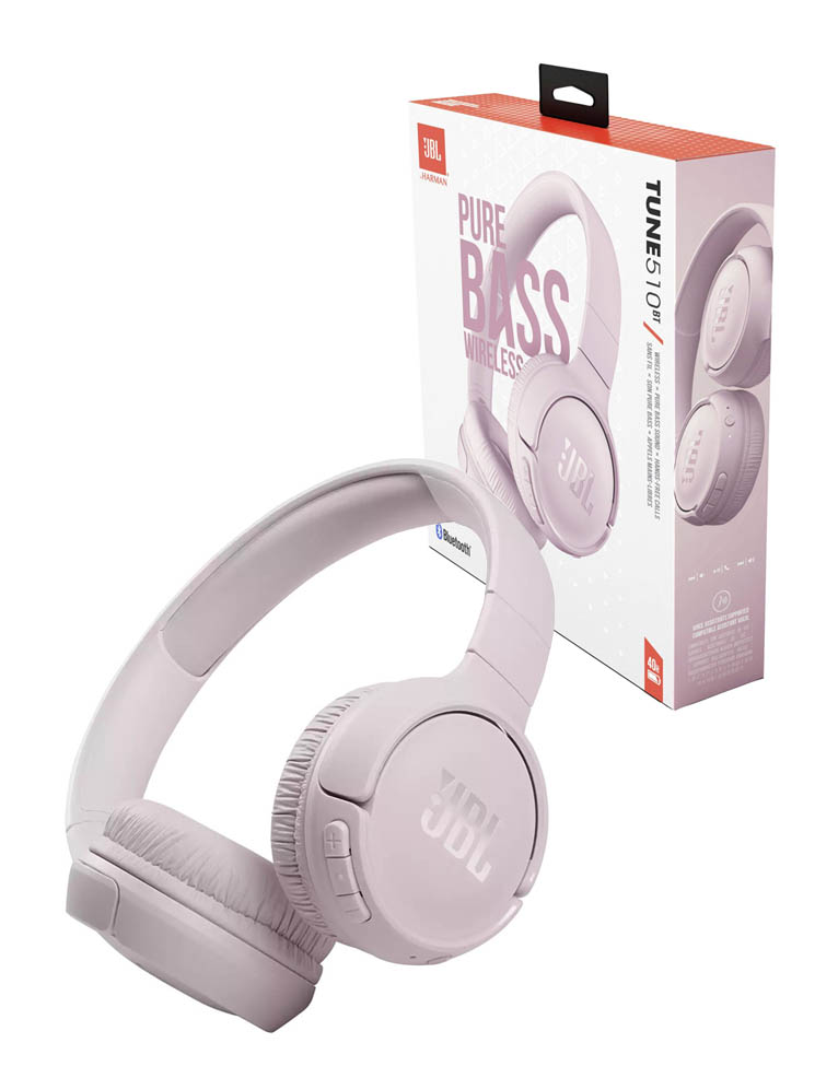 słuchawki bezprzewodowe nauszne / jbl tune 510 bt / różowe