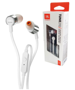 słuchawki przewodowe dokanałowe / jbl tune 210 / białe