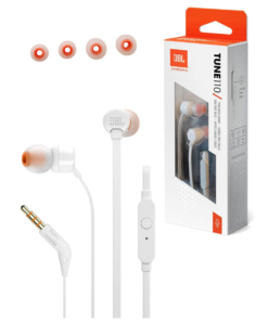 słuchawki przewodowe dokanałowe / jbl tune 110 / białe