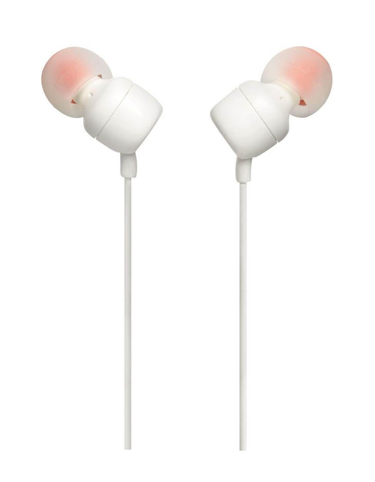 słuchawki przewodowe dokanałowe / jbl tune 110 / białe
