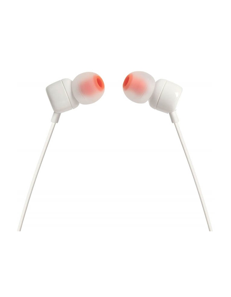 słuchawki przewodowe dokanałowe / jbl tune 110 / białe