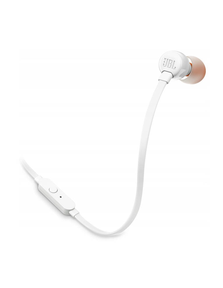 słuchawki przewodowe dokanałowe / jbl tune 110 / białe