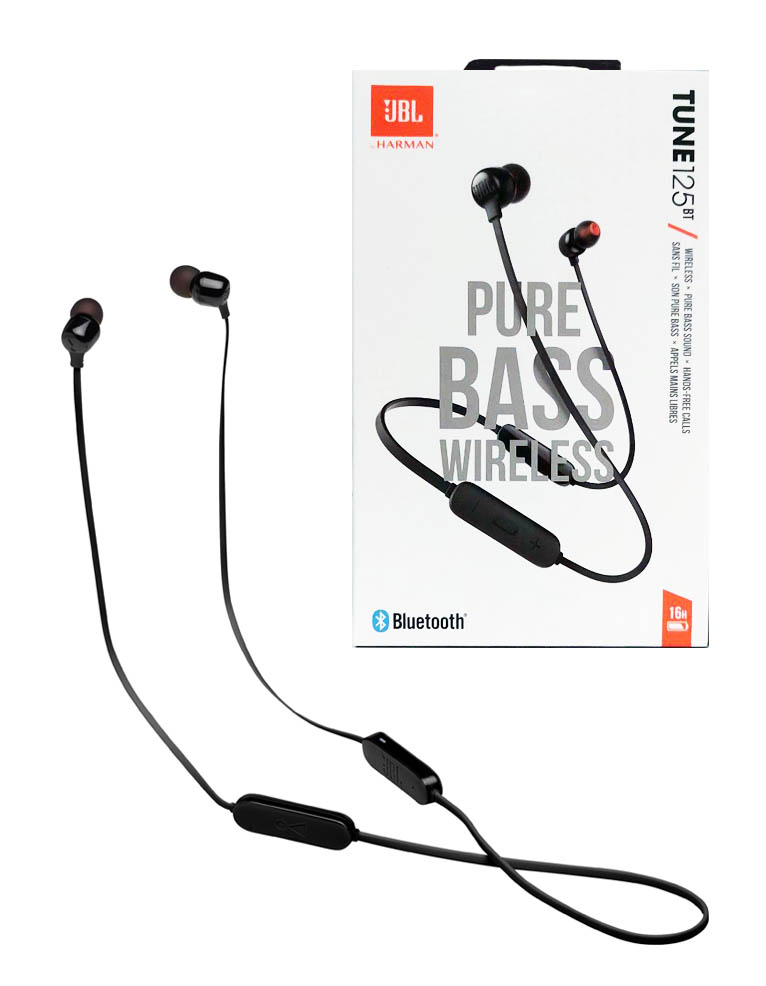 słuchawki bezprzewodowe dokanałowe / jbl tune 125 bt / czarne