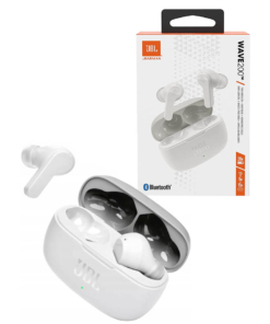 słuchawki bezprzewodowe dokanałowe / jbl wave 200 tws / białe