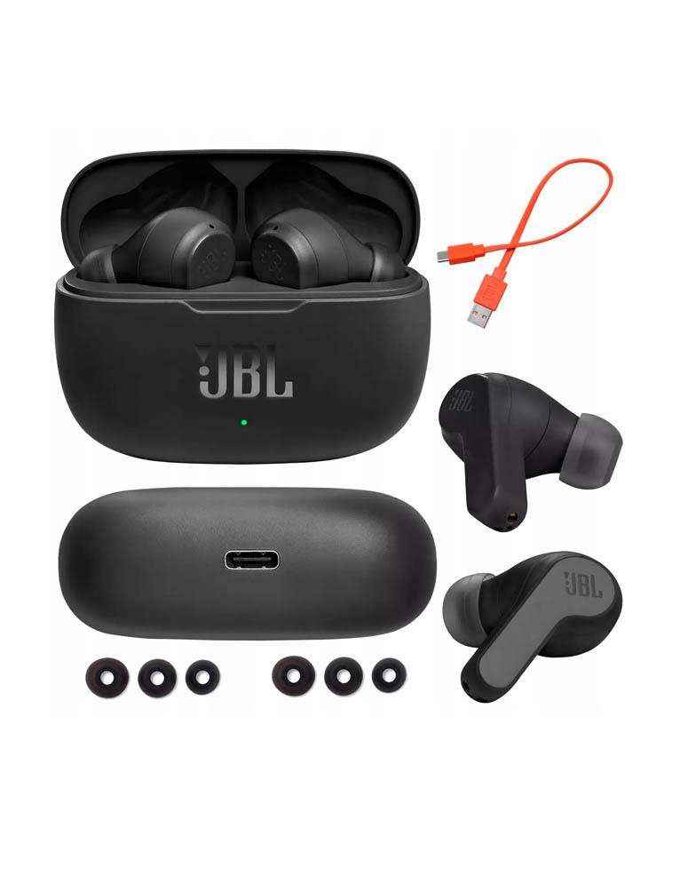 słuchawki bezprzewodowe dokanałowe / jbl wave 200 tws / czarne