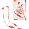 słuchawki bezprzewodowe dokanałowe / jbl tune 125 bt / koralowe