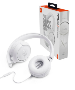 słuchawki przewodowe nauszne / jbl tune 500 / białe