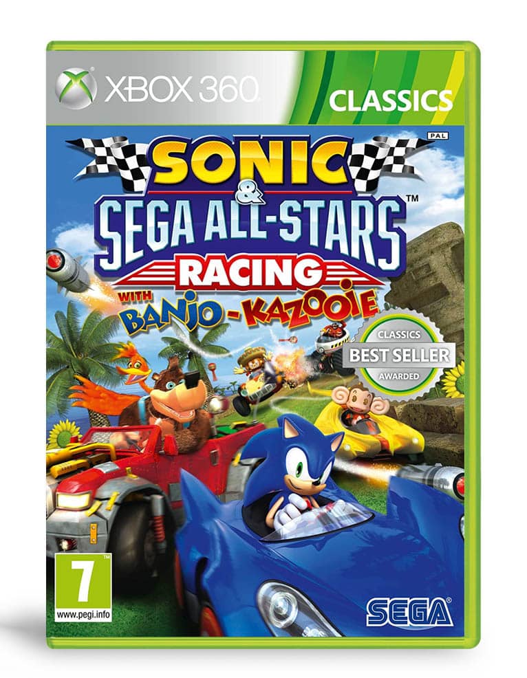 gra xbox 360 sonic and sega all stars racing with banjo kazooie