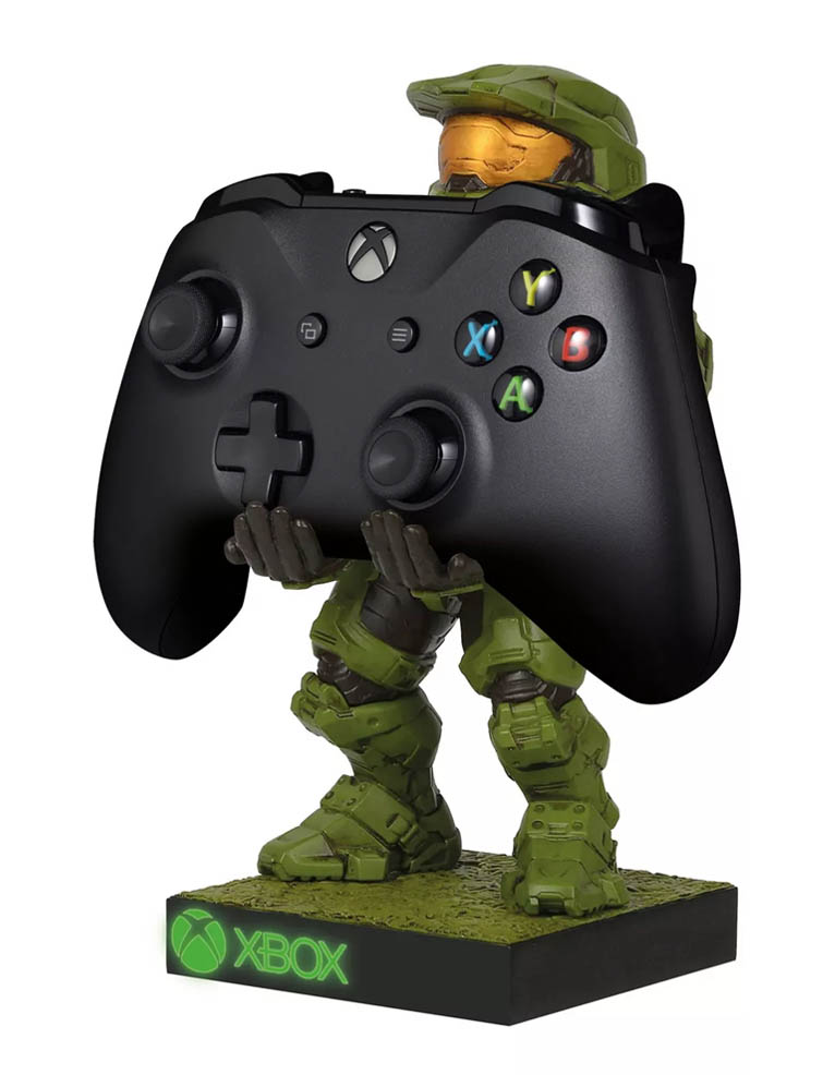 cable guys figurka / stojak na kontroler lub telefon z podświetlaną podstawką / halo / master chief