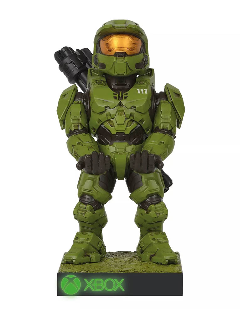 cable guys figurka / stojak na kontroler lub telefon z podświetlaną podstawką / halo / master chief