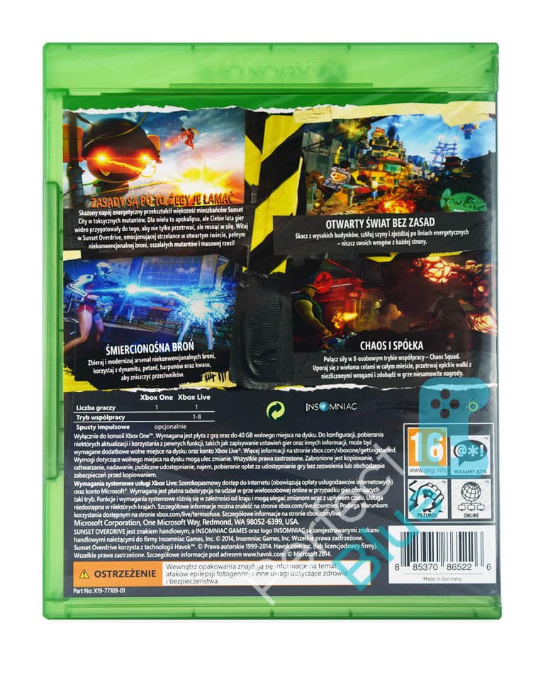 gra xbox one sunset overdrive pl.