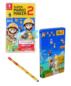 gra nintendo switch super mario maker 2 limited edition + steelbook + stylus.