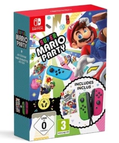 gra nintendo switch super mario party + joy con pair green/pink.