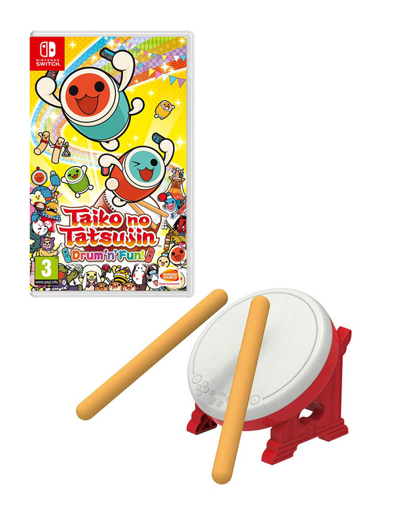gra nintendo switch taiko no tatsujin drum 'n' fun bundle (gra + bębenek)