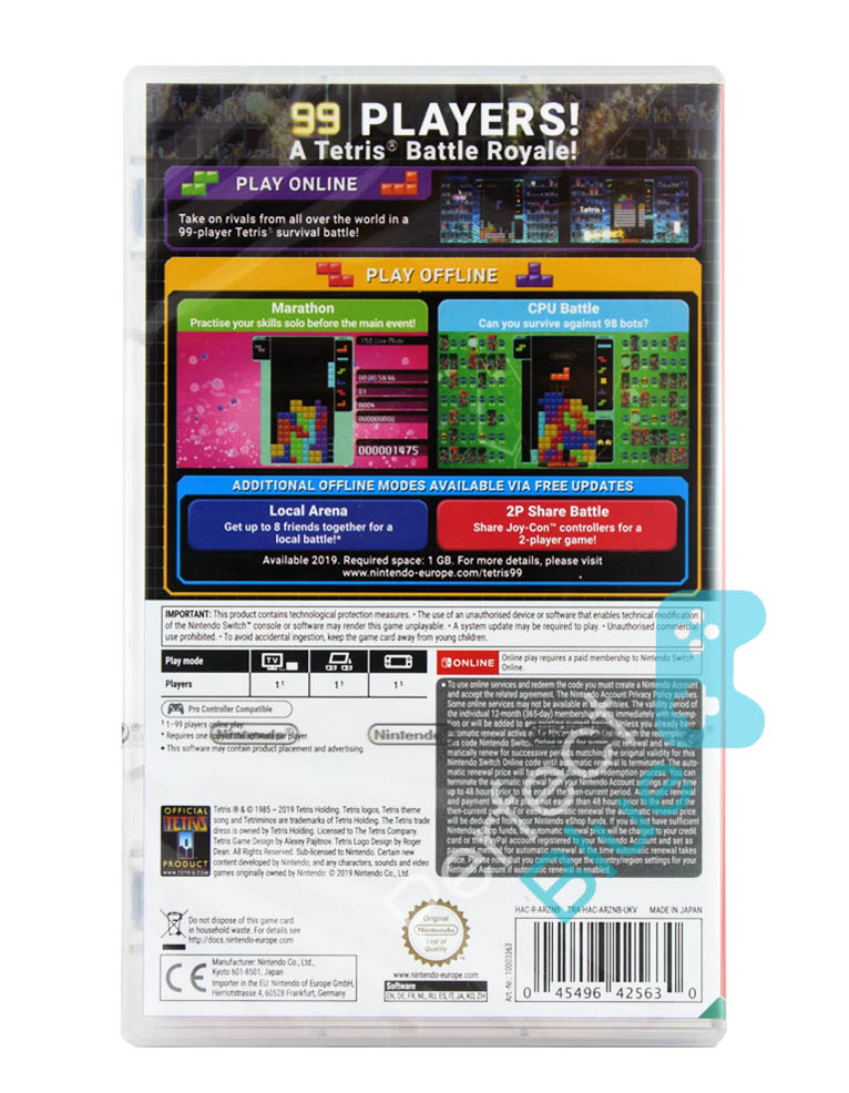 gra nintendo switch tetris 99 + abonament + dlc