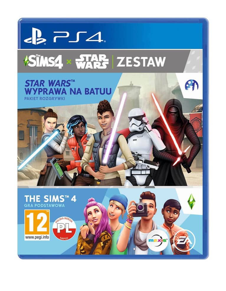 gra ps4 sims 4 + dodatek star wars wyprawa na batuu