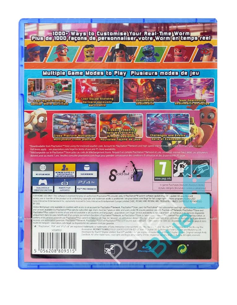 gra ps4 / ps5 / worms rumble fully loaded edition