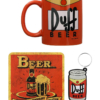 gadżet zestaw kubek, podkładka, brelok the simpsons duff beer