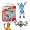 gadżet 3 minifigurki pokemon: charmander + glaceon + geodude