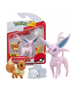 gadżet 3 minifigurki pokemon: eevee + espeon + snom