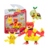gadżet 3 minifigurki pokemon: pikachu + magmar + turtwig