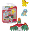 gadżet 3 minifigurki pokemon: squirtle + hawlucha + pikachu