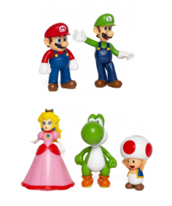 gadżet 5 minifigurek super mario / mario i przyjaciele