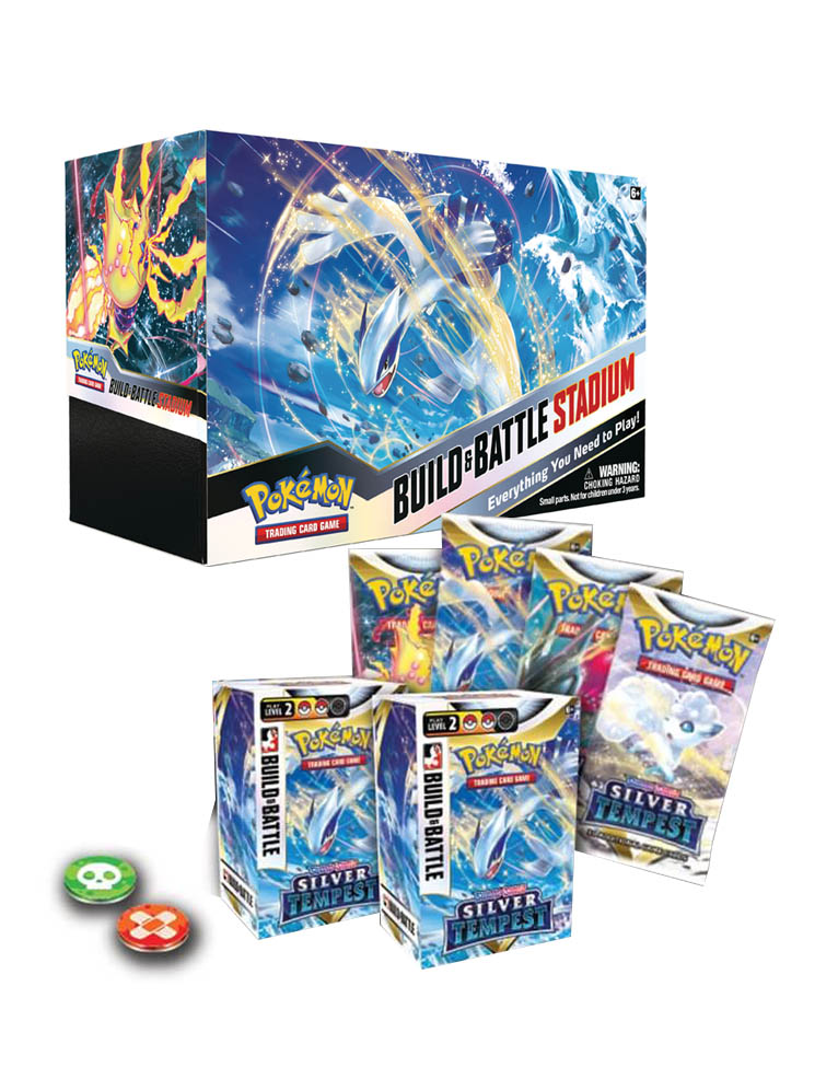 karty pokemon tcg: sword & shield silver tempest / build and battle stadium