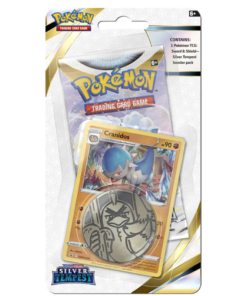 karty pokemon tcg: sword & shield silver tempest / booster + basculin lub cranidos + moneta