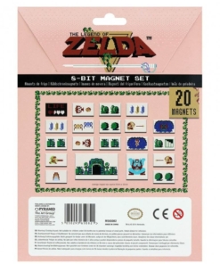 gadżet zestaw 20 magnesów / the legend of zelda 8 bit