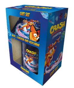 gadżet zestaw prezentowy: kubek, podkładka, brelok crash bandicoot 4