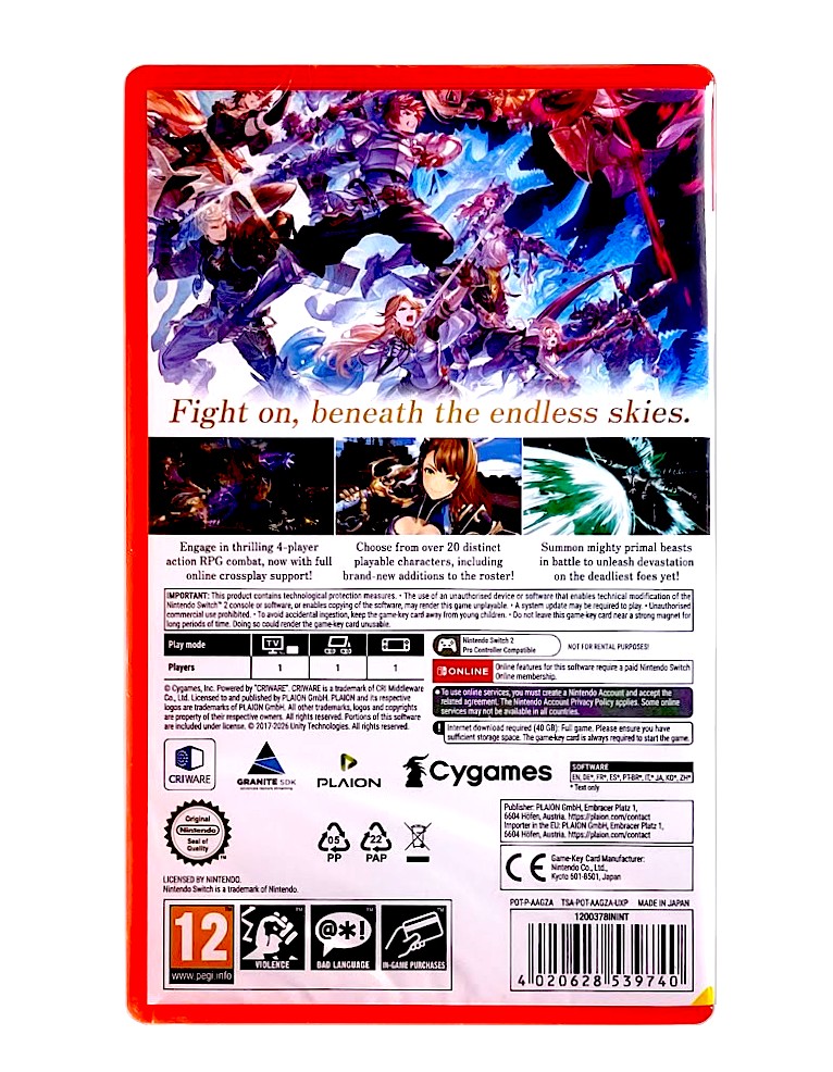 gra nintendo switch 2 granblue fantasy: relink endless ragnarok / day one edition