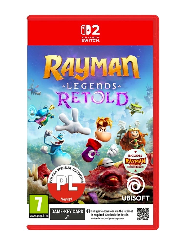 gra nintendo switch 2 rayman legends retold + rayman origins enhanced edition