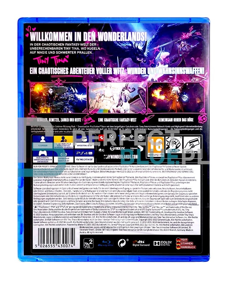 gra ps4 / ps5 tiny tina's wonderlands / eu