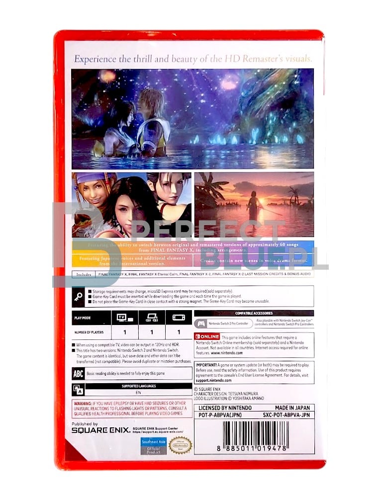 gra nintendo switch 2 final fantasy x/x 2 hd remaster / import