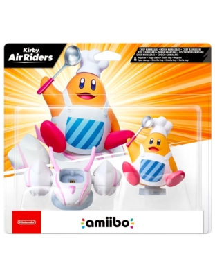 figurka amiibo kirby air riders chef kawasaki & hop star