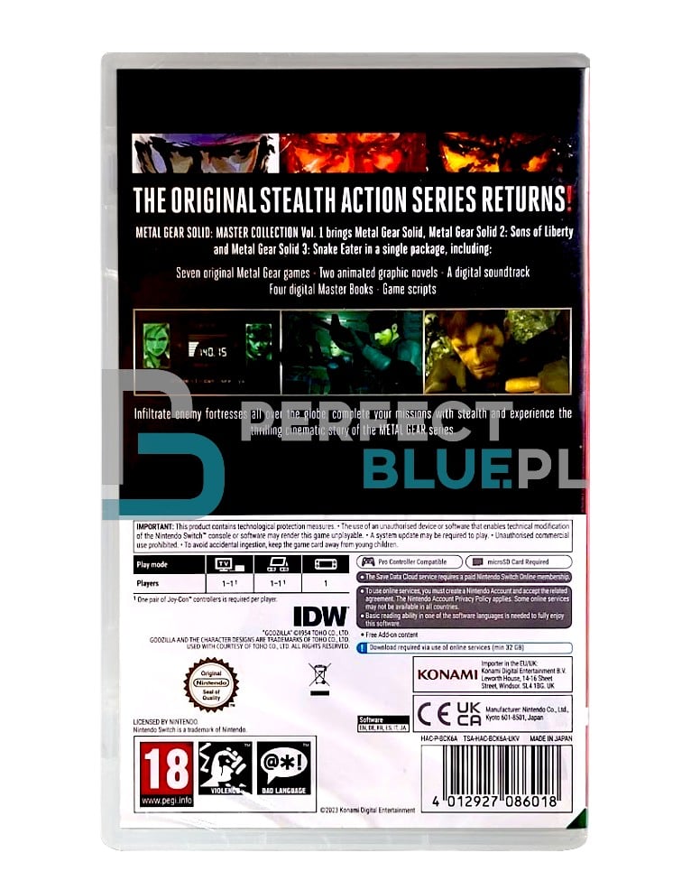 gra nintendo switch metal gear solid: master collection vol. 1 / en