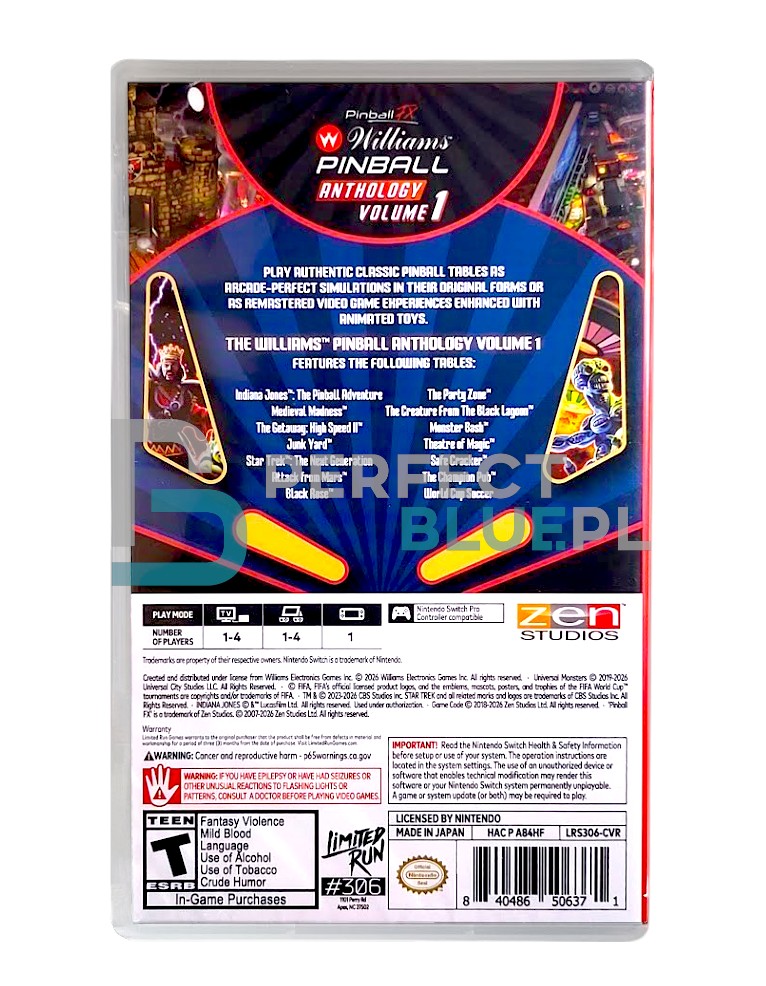 gra nintendo switch pinball fx williams pinball anthology volume 1