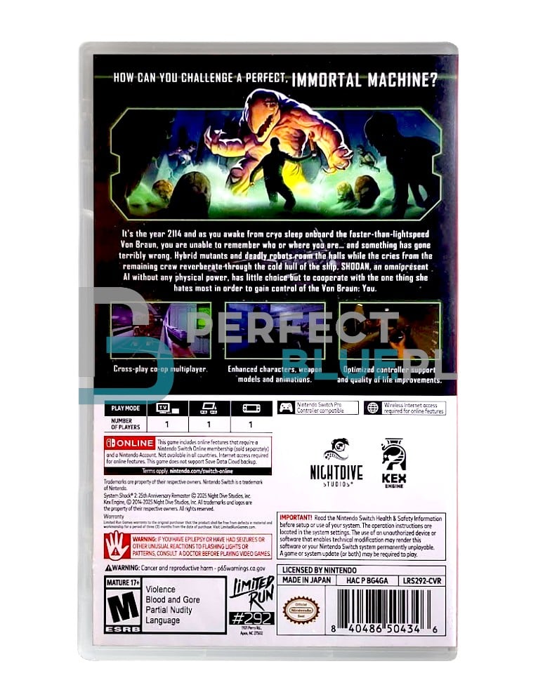 gra nintendo switch system shock 2: 25th anniversary remaster / limited run! / import us