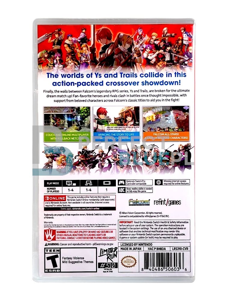 gra nintendo switch ys vs. trails in the sky: alternative saga / limited run! / import us