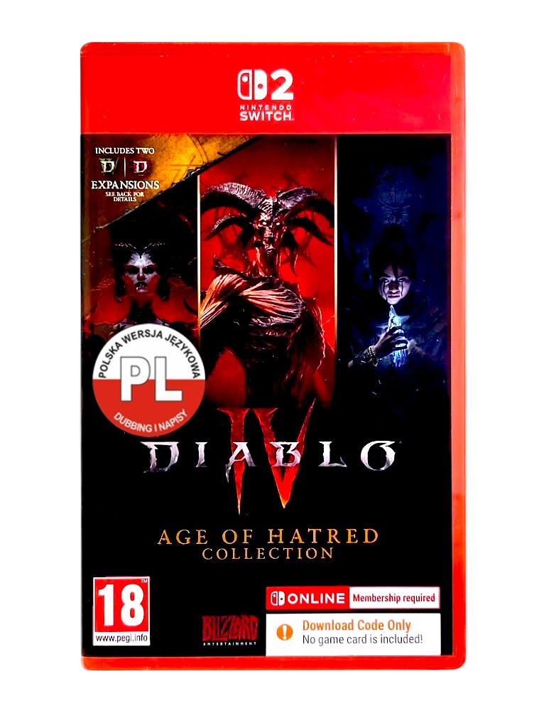 gra nintendo switch 2 diablo iv: age of hatred collection / kod w pudełku!