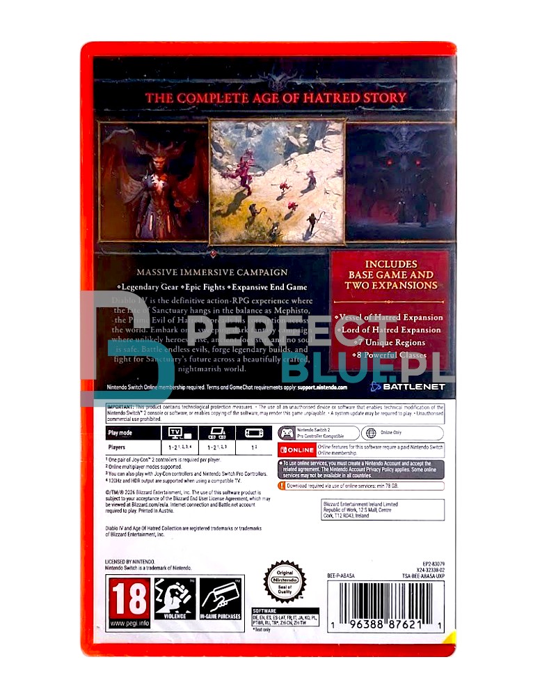 gra nintendo switch 2 diablo iv: age of hatred collection / kod w pudełku!